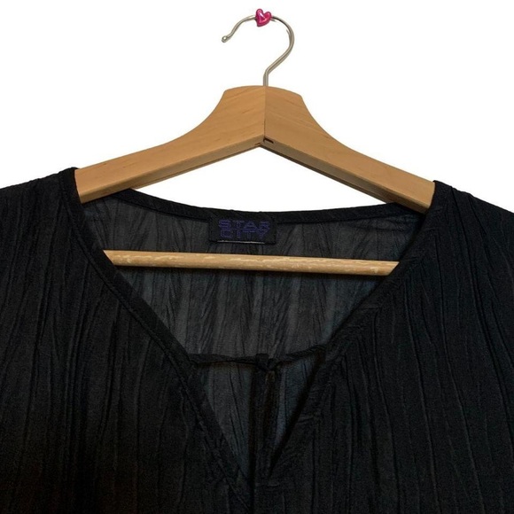 Black goth fairy coquette long sleeve - Picture 2 of 5